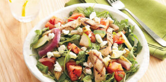 ensalada de pollo y verduras chicken and vegetable salad