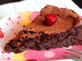Pastel de chocolate sin harinas que podrás disgustar de manera saludable Flourless chocolate cake that you can eat healthily